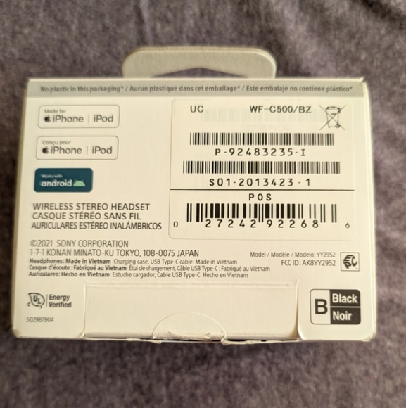 Sony WF-C500 Wireless Earbuds - Black - Picture 2 of 8